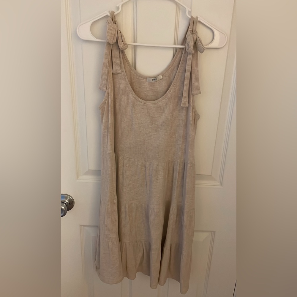 JODIFL Beige Ribbed Tank Top